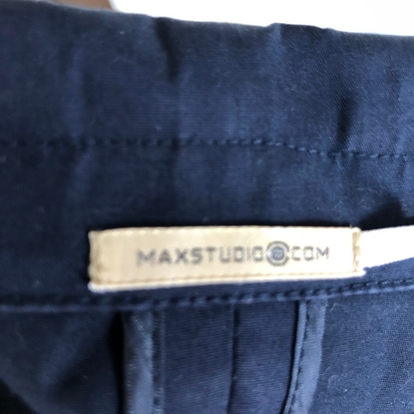 Womens Max Studio Navy Fitted Duck Cotton Peacoat - Picture 4 of 4